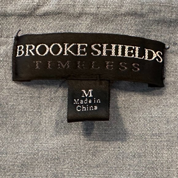 BROOKE SHIELDS Denim Boho Peasant Shirt - M - Picture 12 of 12